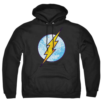 Dc Flash Flash Neon Distress Logo Mens Hoodie Black