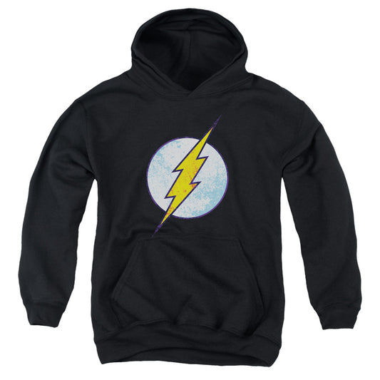 DC Comics Flash Flash Neon Distress Logo Kids Youth Hoodie Black