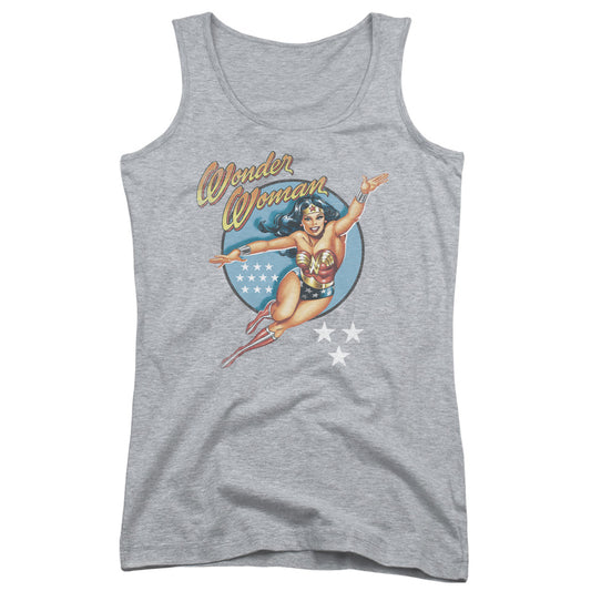 DC Comics Wonder Woman Vintage Womens Tank Top Shirt Athletic Heather