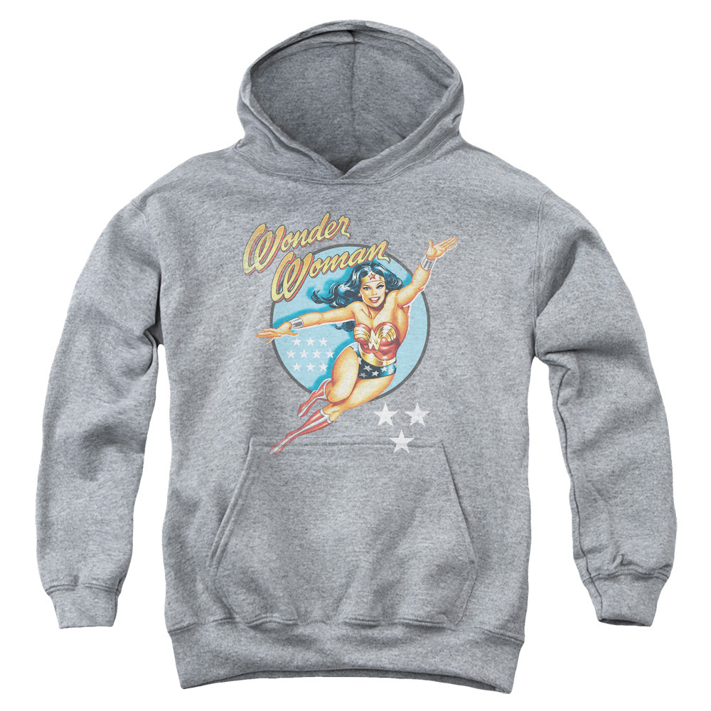 DC Comics Wonder Woman Vintage Kids Youth Hoodie Heather