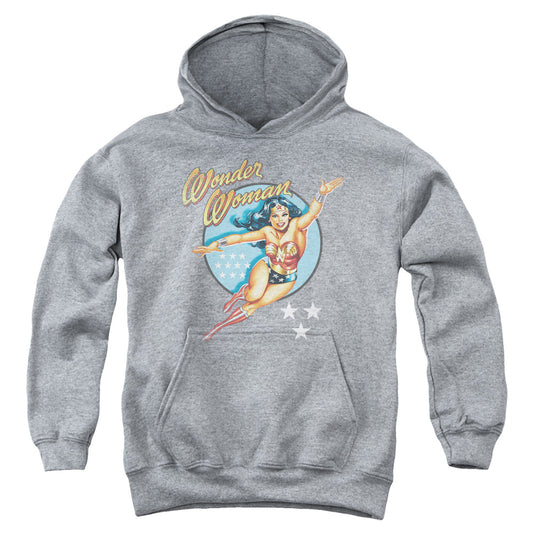 DC Comics Wonder Woman Vintage Kids Youth Hoodie Heather