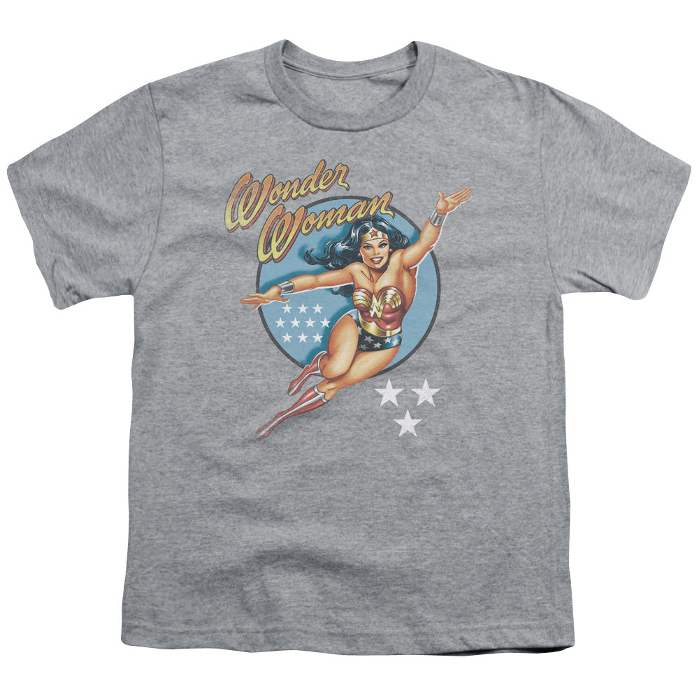 DC Comics Wonder Woman Vintage Kids Youth T Shirt Athletic Heather