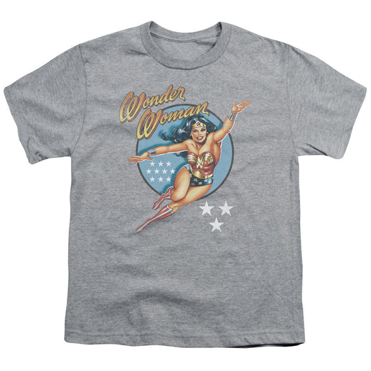DC Comics Wonder Woman Vintage Kids Youth T Shirt Athletic Heather