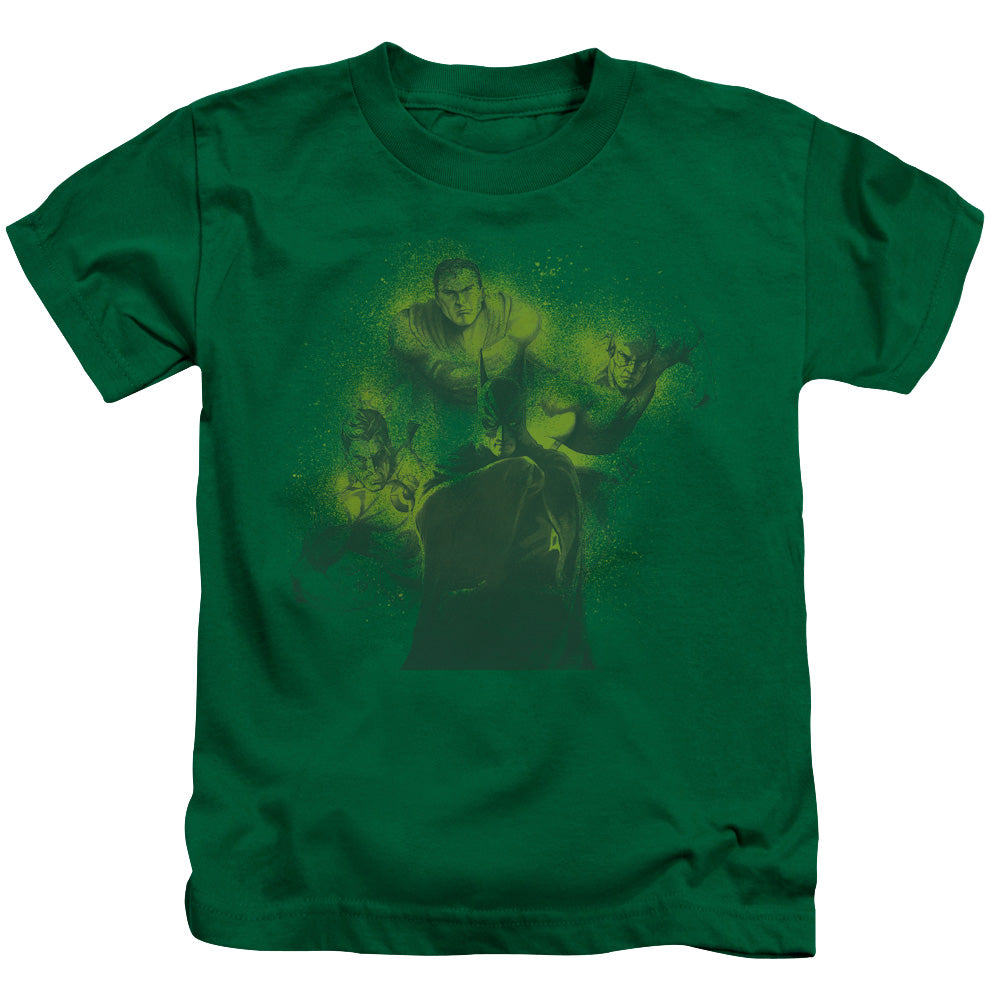 DC Comics Spray Sketch League Juvenile Kids Youth T Shirt Kelly Green 