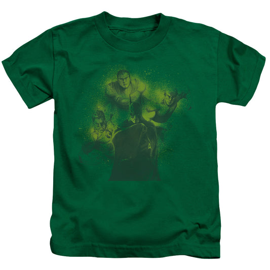 DC Comics Spray Sketch League Juvenile Kids Youth T Shirt Kelly Green 