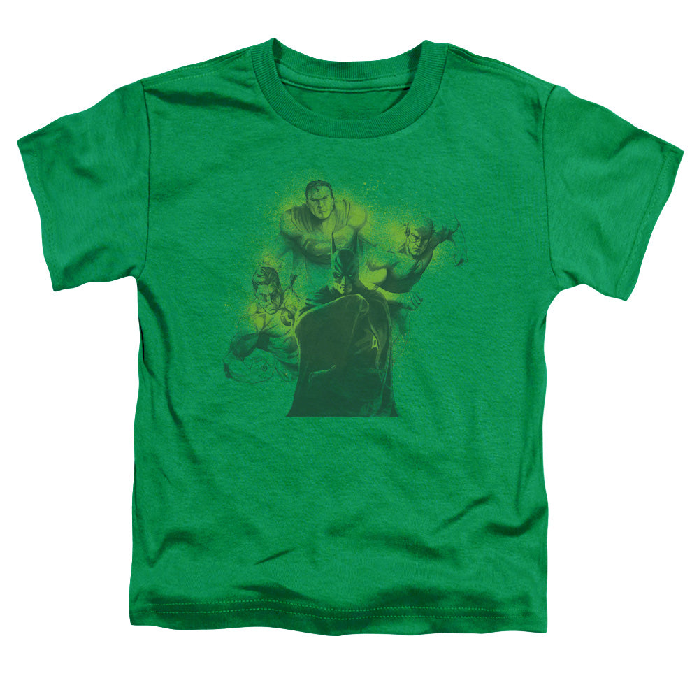 DC Comics Spray Sketch League Toddler Kids Youth T Shirt Kelly Green