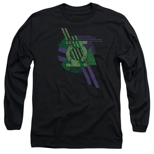 DC Comics Lantern Shapes Mens Long Sleeve Shirt Black