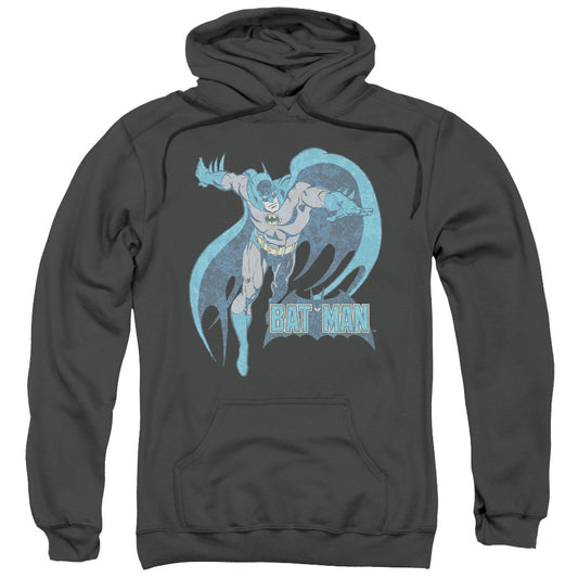 DC Comics Desaturated Batman Mens Hoodie Charcoal