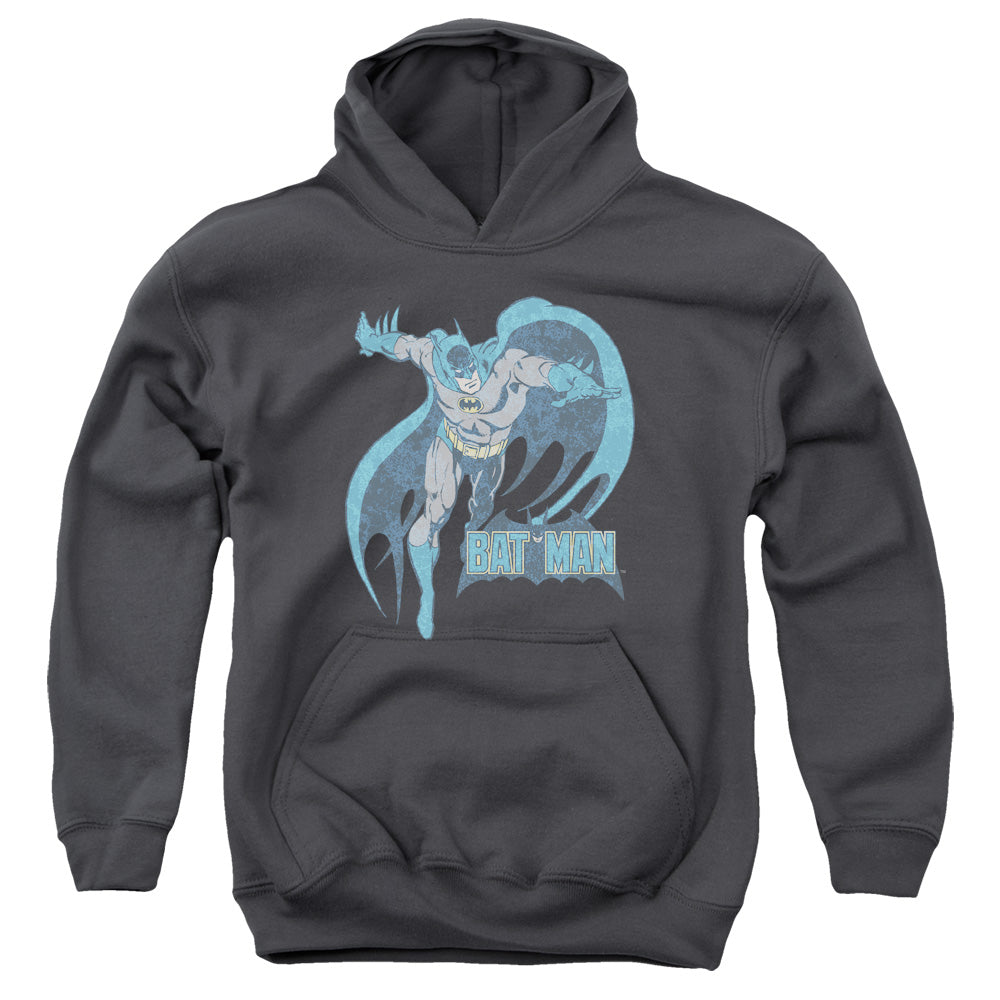 DC Comics Desaturated Batman Kids Youth Hoodie Charcoal