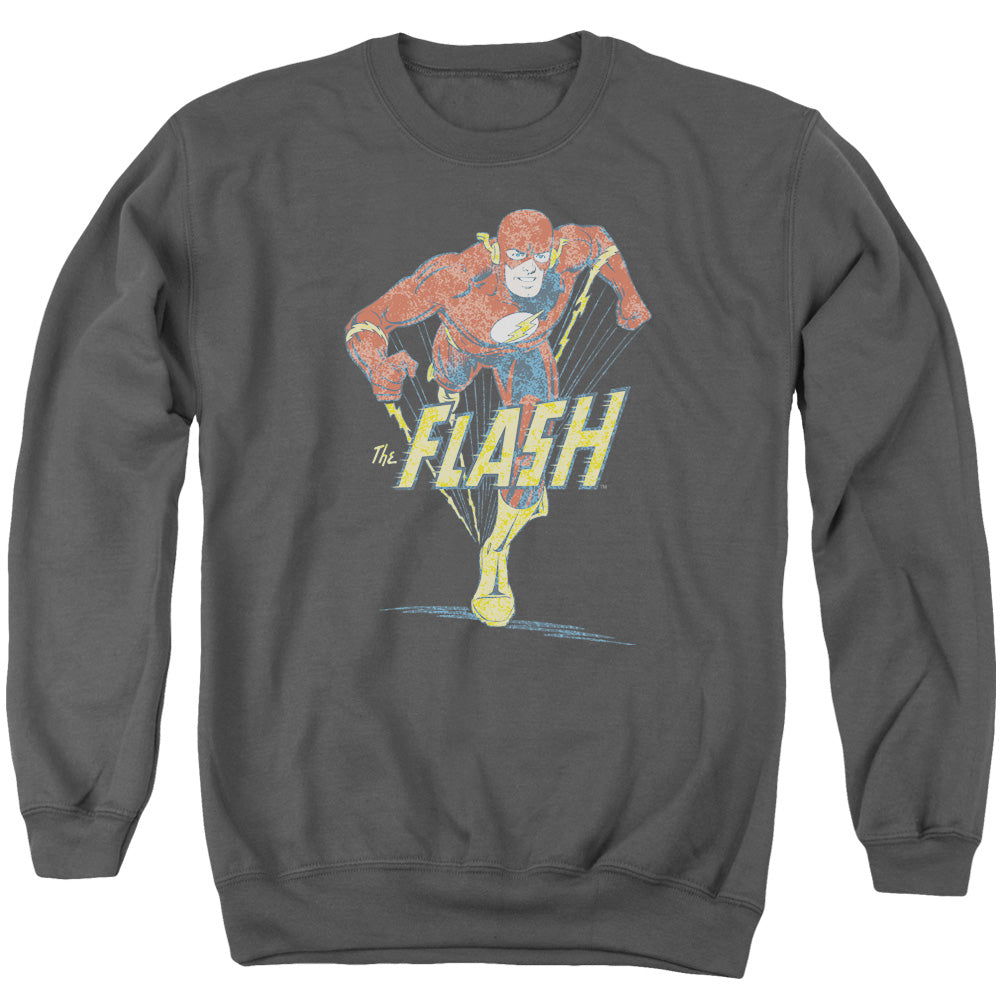 DC Comics Flash Desaturated Flash Mens Crewneck Sweatshirt Charcoal