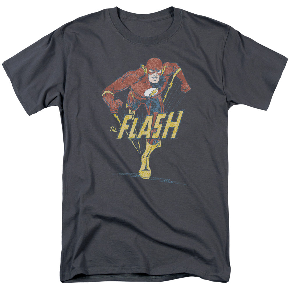 DC Comics Flash Desaturated Flash Mens T Shirt Charcoal