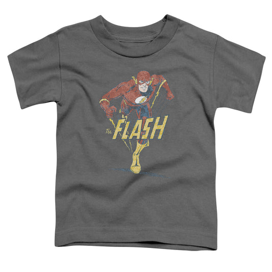 DC Comics Flash Desaturated Flash Toddler Kids Youth T Shirt Charcoal