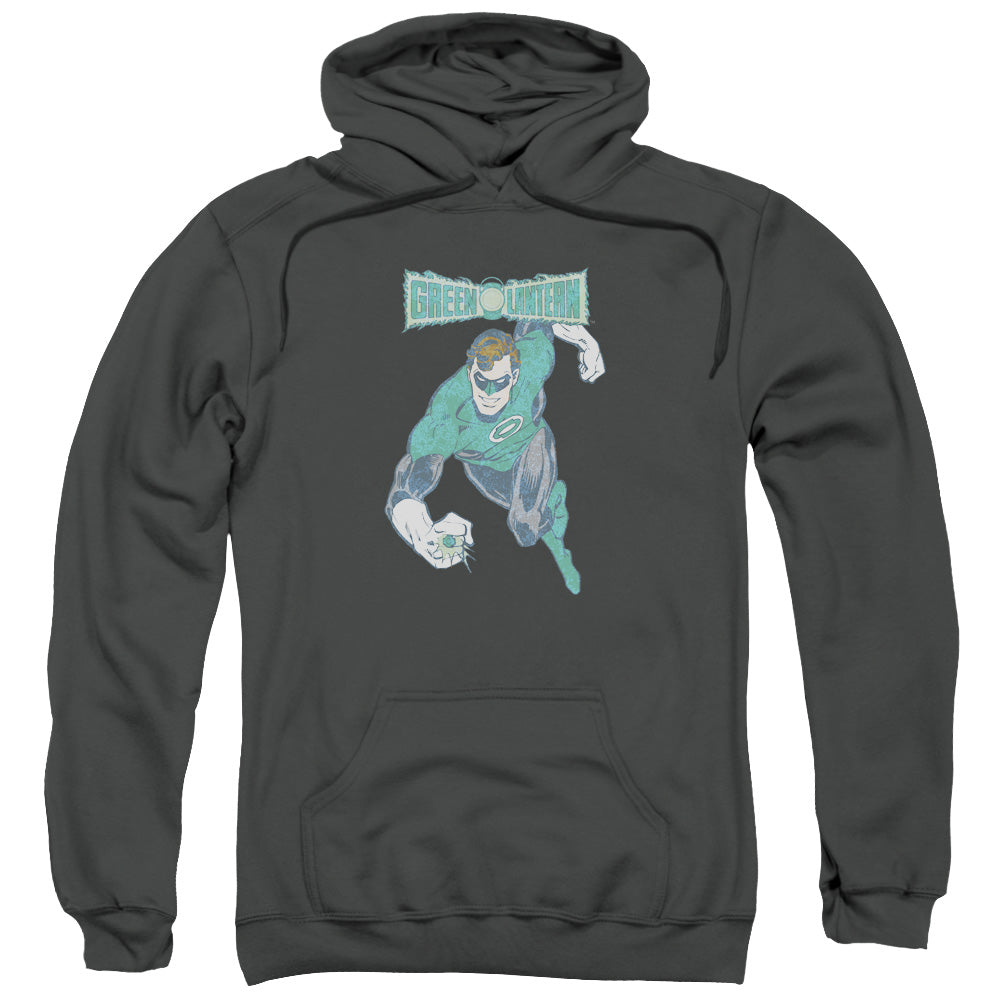 DC Comics Desaturated Green Lantern Mens Hoodie Charcoal