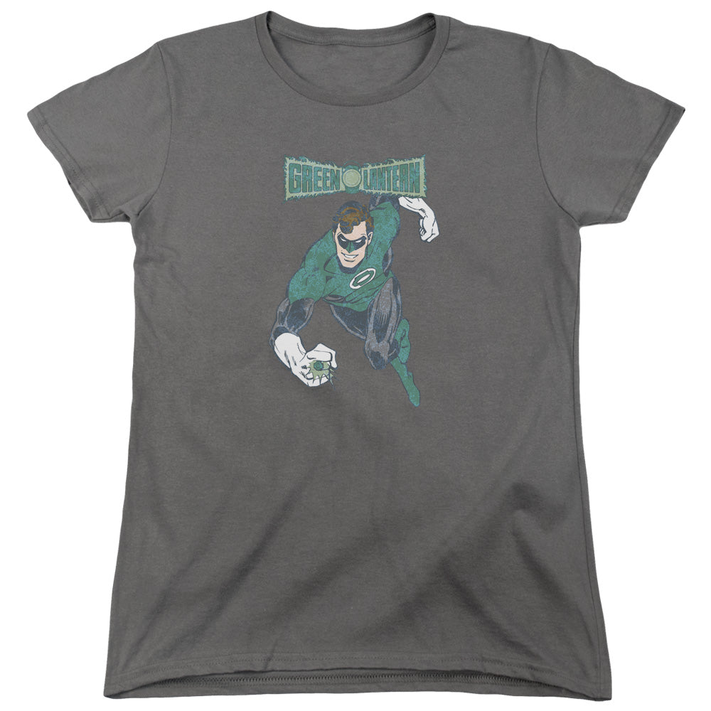 DC Comics Desaturated Green Lantern Womens T Shirt Charcoal