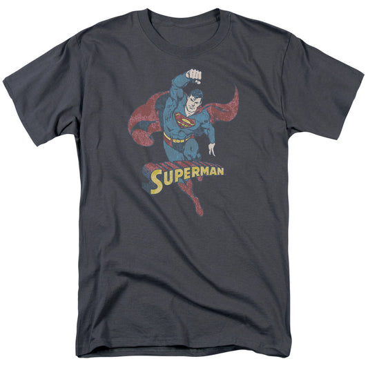 DC Comics Desaturated Superman Mens T Shirt Charcoal