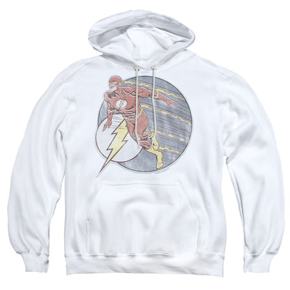 Dc Flash Retro Flash Iron On Mens Hoodie White