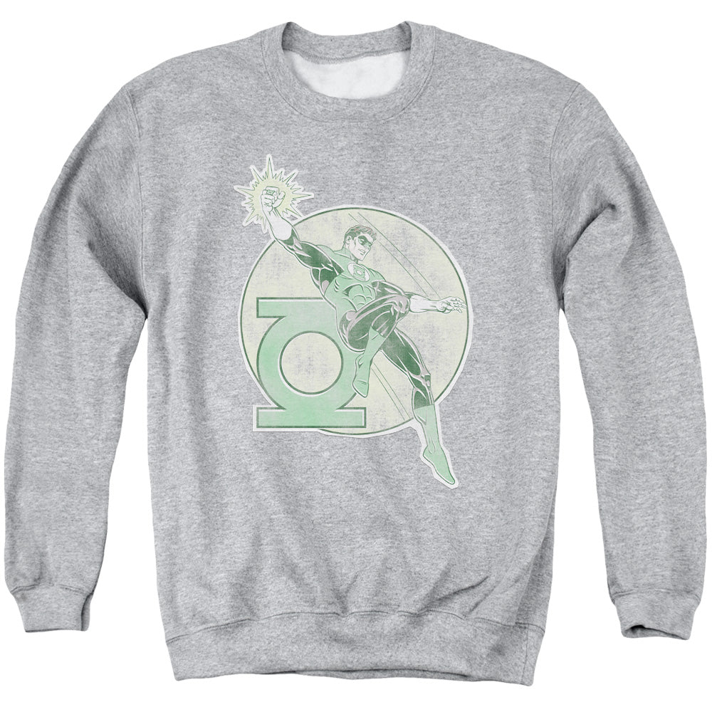 DC Comics Retro Lantern Iron on Mens Crewneck Sweatshirt Athletic Heather