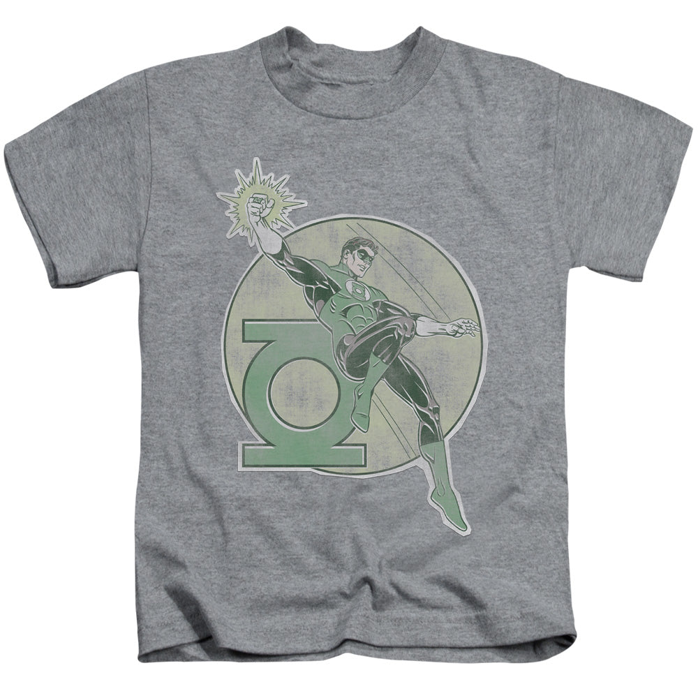 DC Comics Retro Lantern Iron on Juvenile Kids Youth T Shirt Athletic Heather 