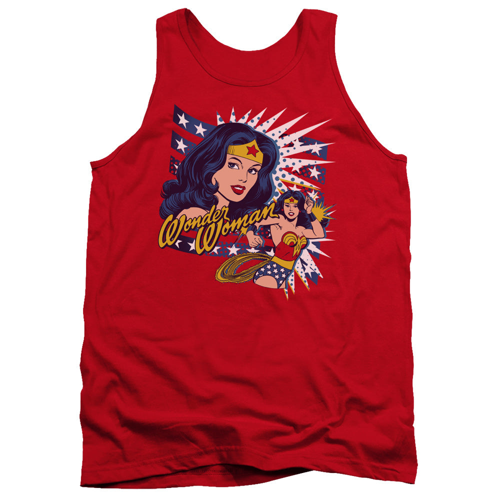 DC Comics Pop Art Wonder Mens Tank Top Shirt Red