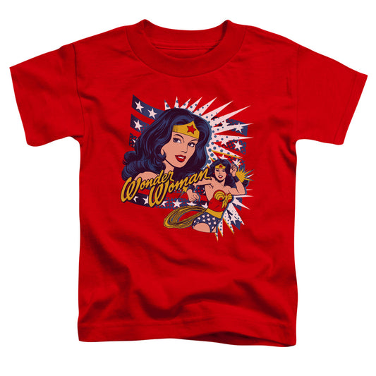 DC Comics Pop Art Wonder Toddler Kids Youth T Shirt Red