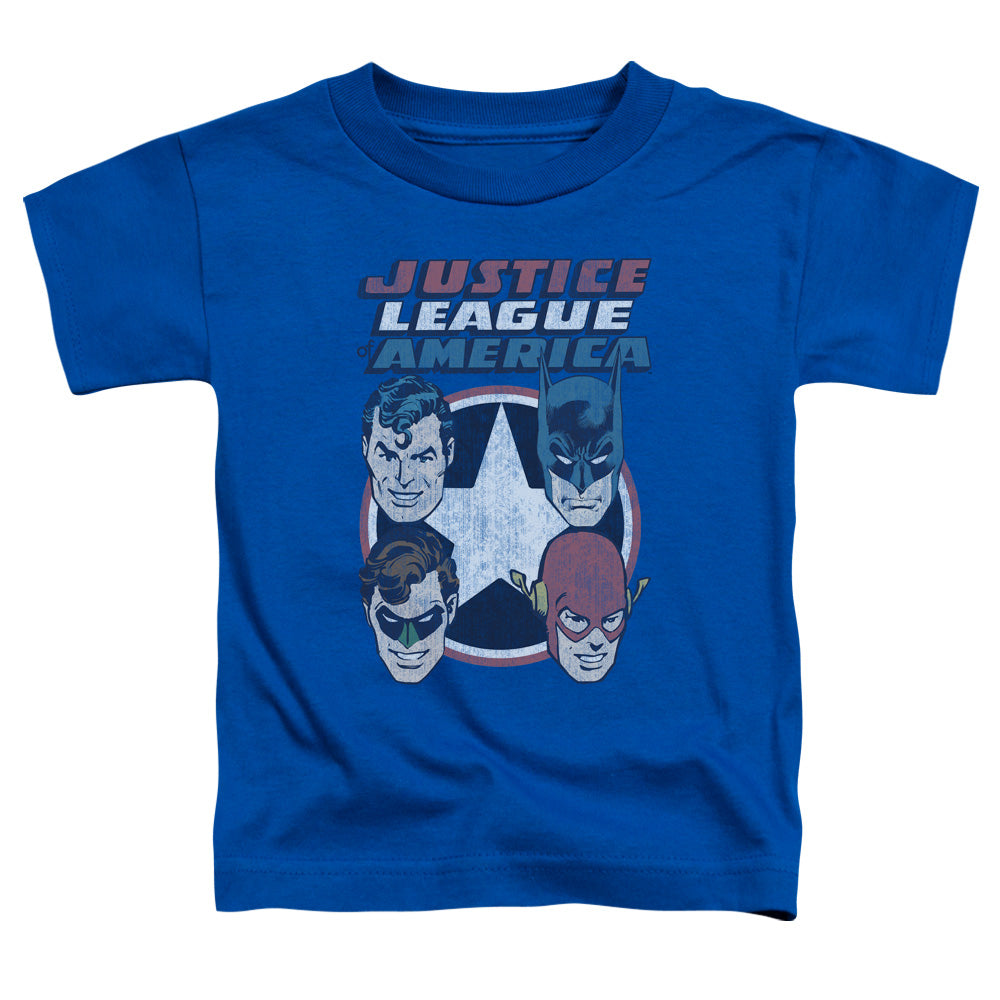 DC Comics 4 Stars Toddler Kids Youth T Shirt Royal Blue