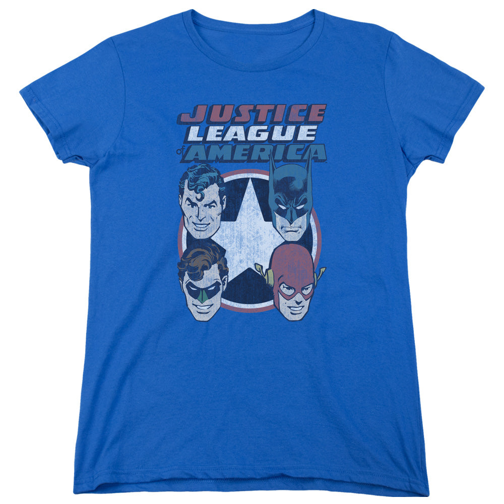 DC Comics 4 Stars Womens T Shirt Royal Blue