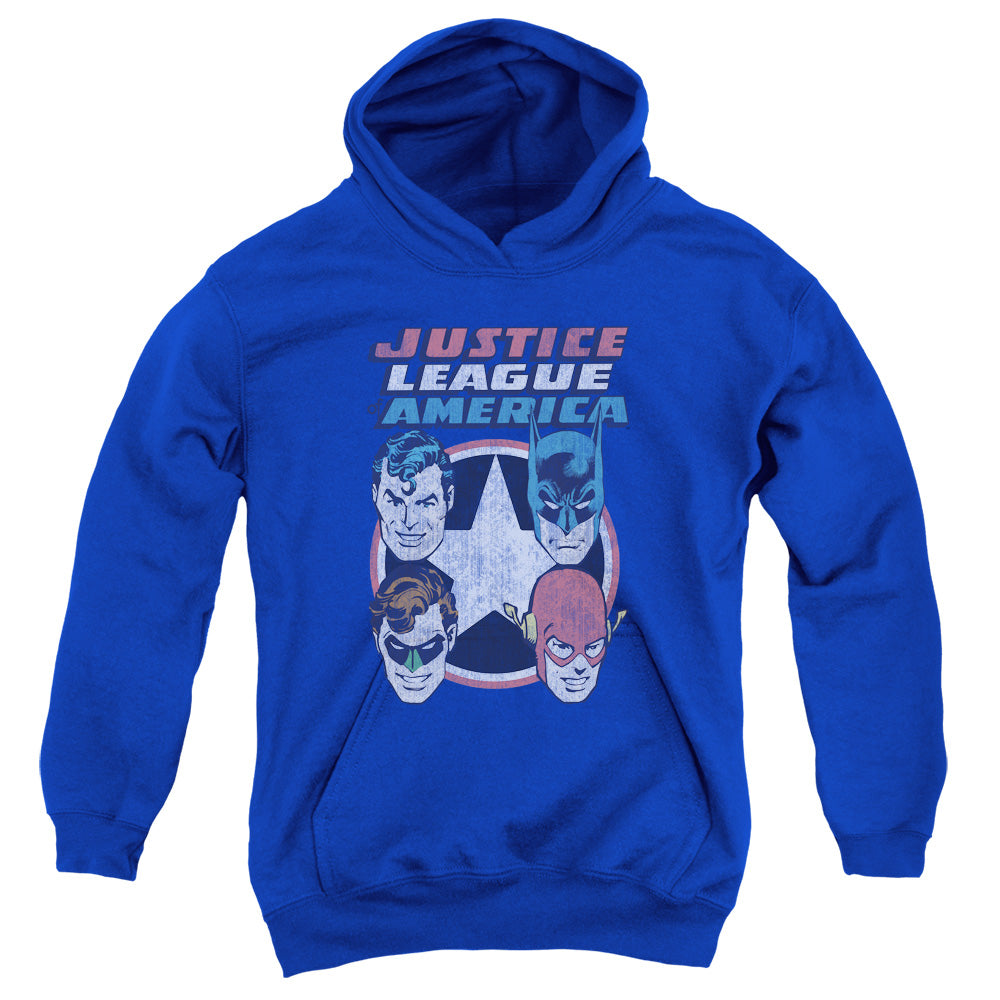 DC Comics 4 Stars Kids Youth Hoodie Royal