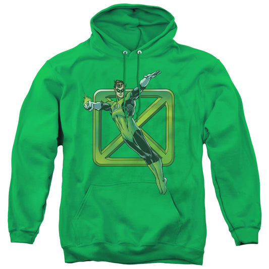 DC Comics Green Cross Mens Hoodie Kelly Green