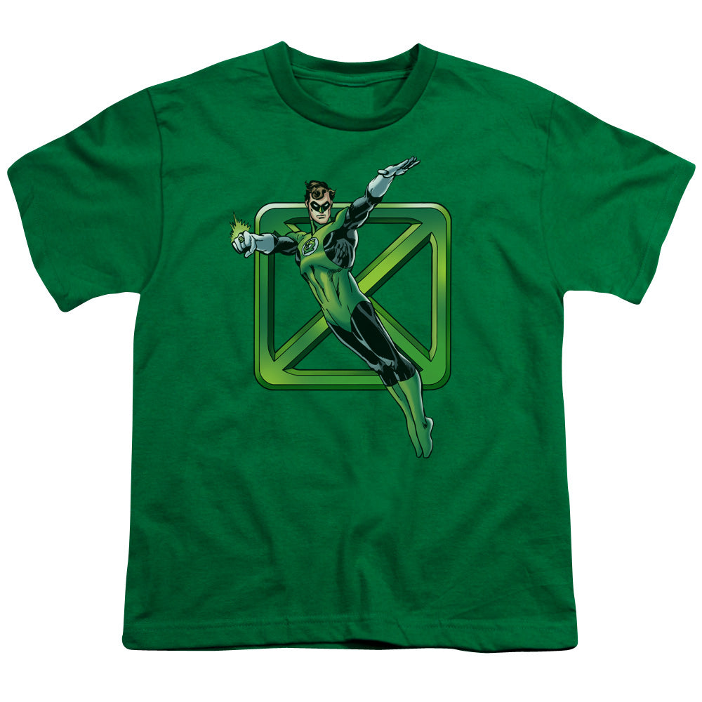 DC Comics Green Cross Kids Youth T Shirt Kelly Green
