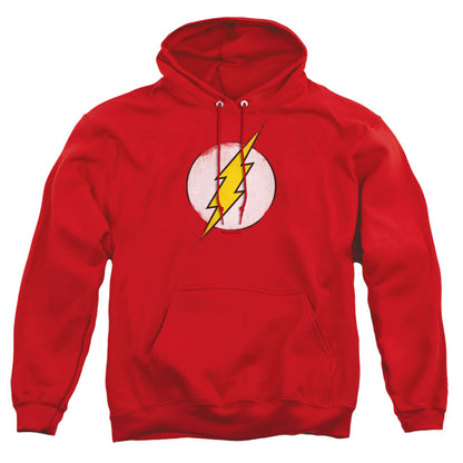 Dc Flash Rough Flash Logo Mens Hoodie Red