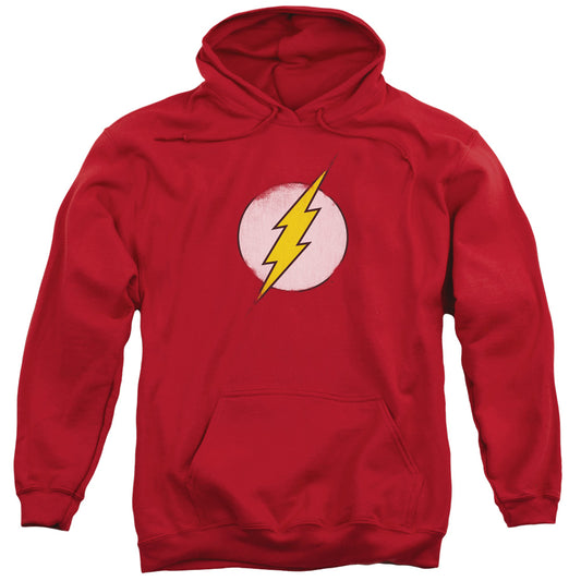 DC Comics Flash Rough Flash Logo Mens Hoodie Red