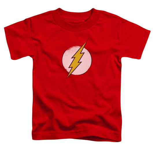 DC Comics Flash Rough Flash Logo Toddler Kids Youth T Shirt Red