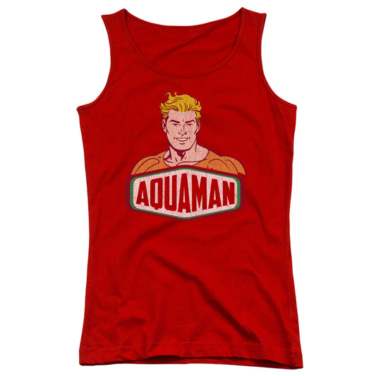 DC Comics Aquaman Sign Womens Tank Top Shirt Red