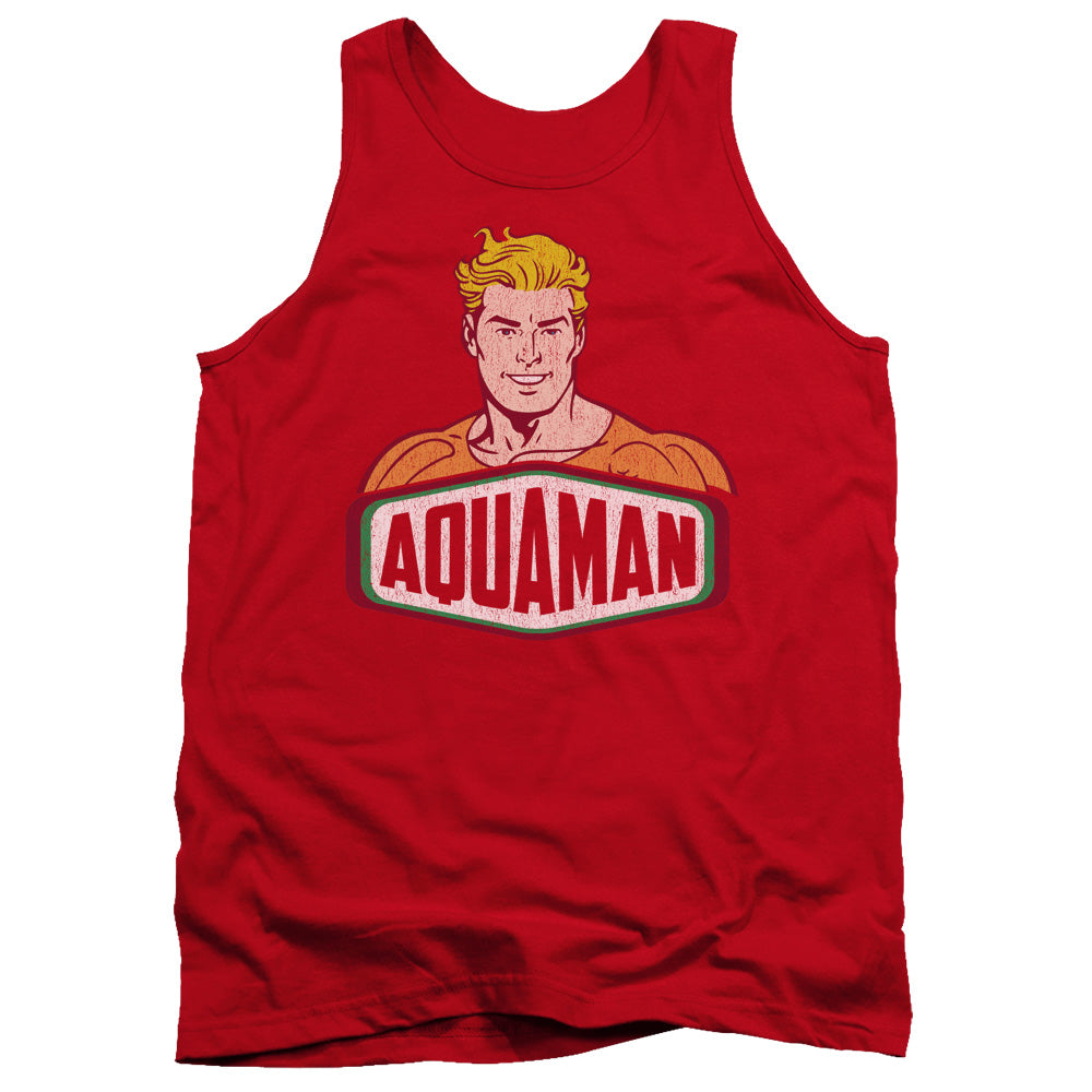 DC Comics Aquaman Sign Mens Tank Top Shirt Red