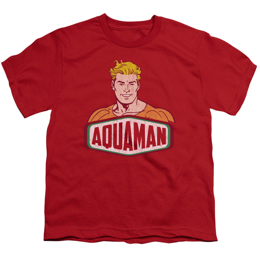 DC Comics Aquaman Sign Kids Youth T Shirt Red