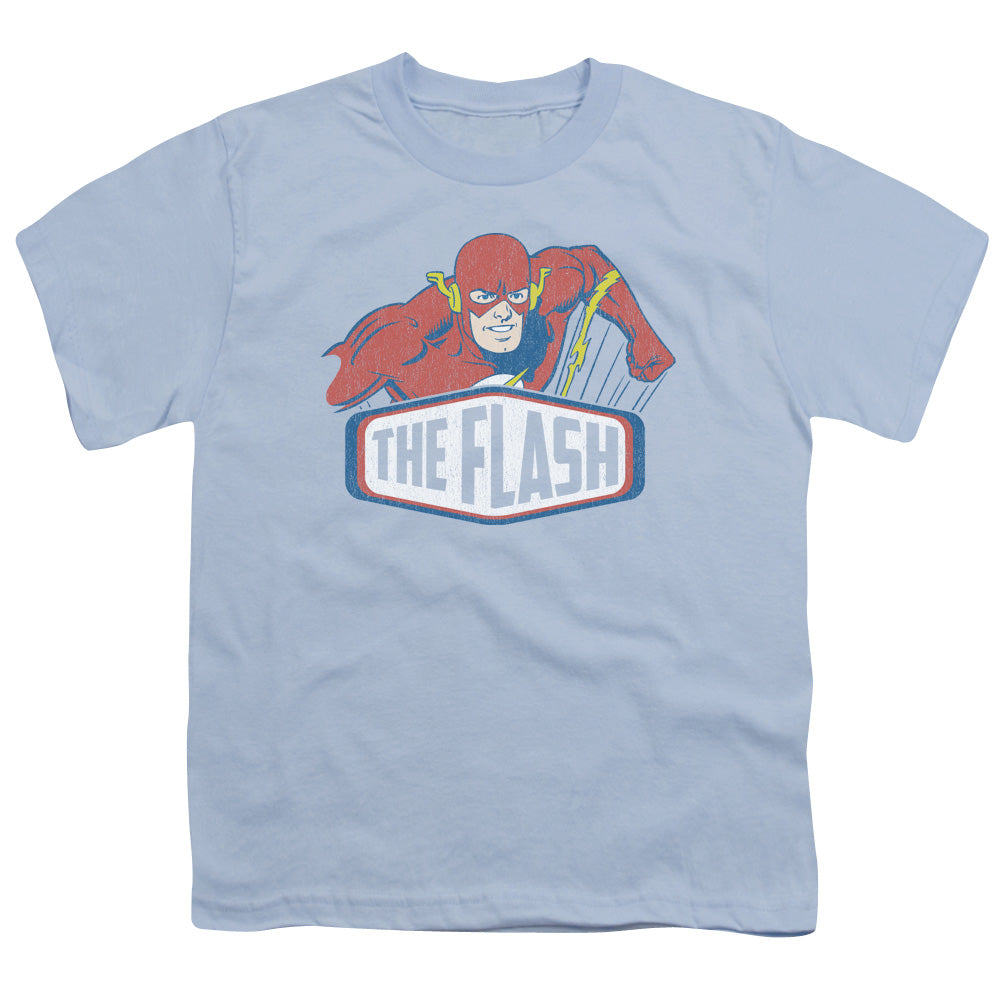 DC Comics Flash Flash Sign Kids Youth T Shirt Light Blue