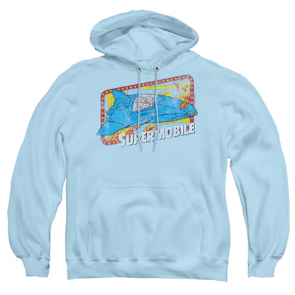 Dc Supermobile Mens Hoodie Light Blue Officially Licensed