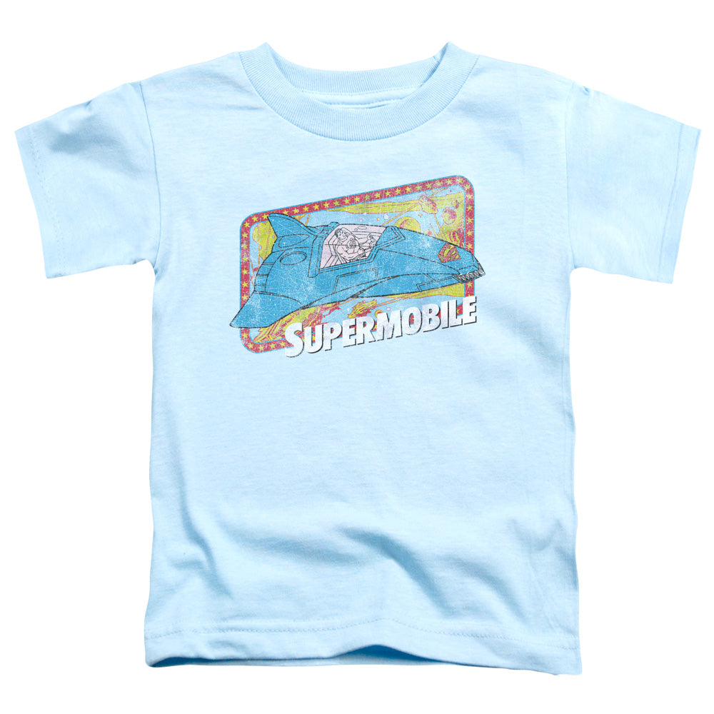 DC Comics Supermobile Toddler Kids Youth T Shirt Light Blue