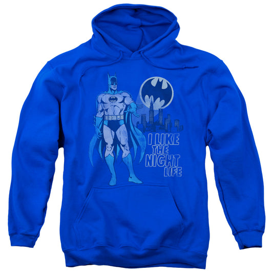 DC Comics Night Life Mens Hoodie Royal Blue