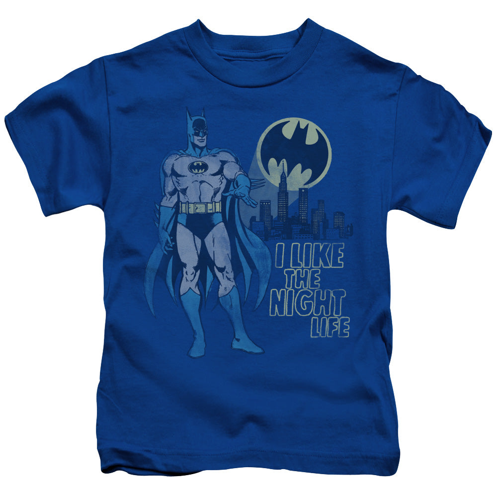 DC Comics Night Life Juvenile Kids Youth T Shirt Royal Blue 