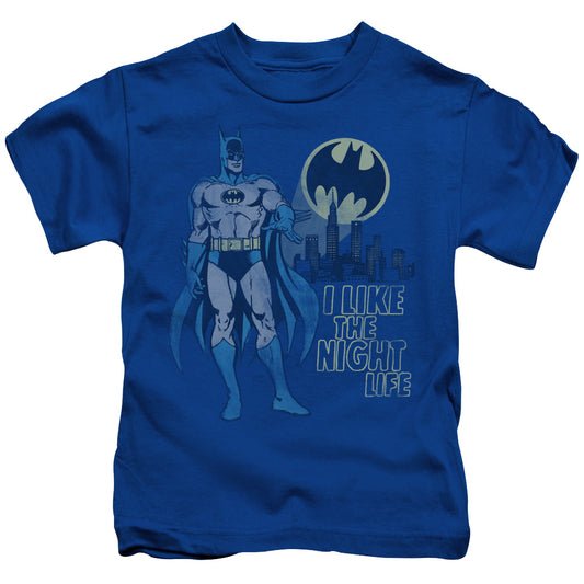 DC Comics Night Life Juvenile Kids Youth T Shirt Royal Blue 