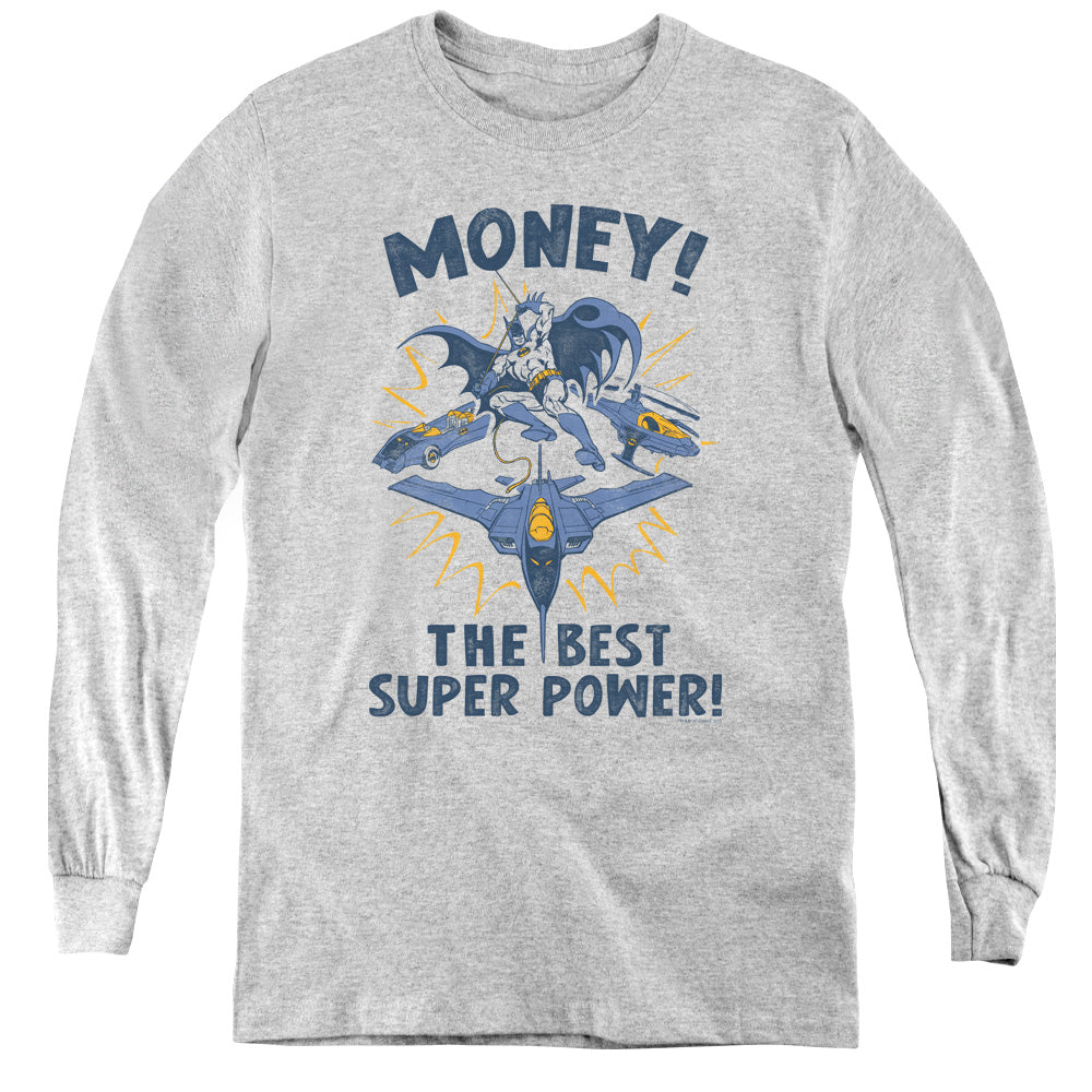 DC Comics Money Long Sleeve Kids Youth T Shirt Athletic Heather