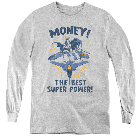 DC Comics Money Long Sleeve Kids Youth T Shirt Athletic Heather