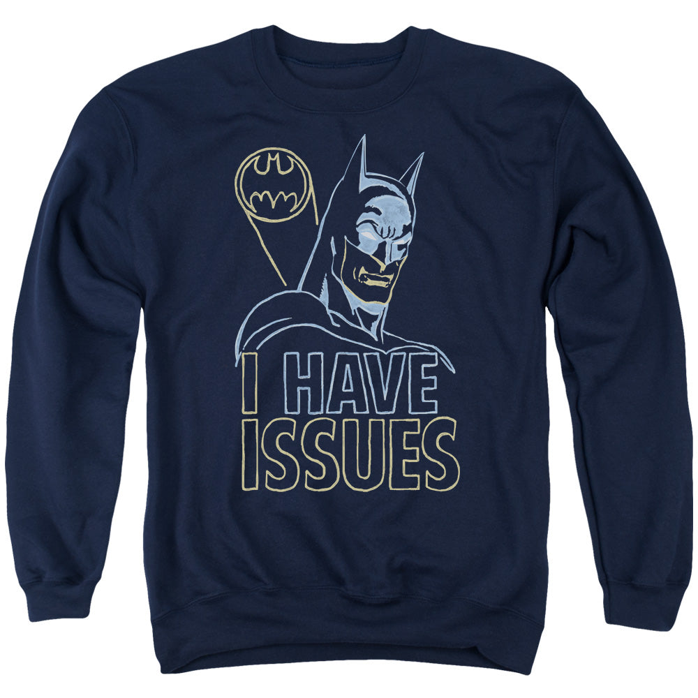 DC Comics Issues Mens Crewneck Sweatshirt Navy Blue