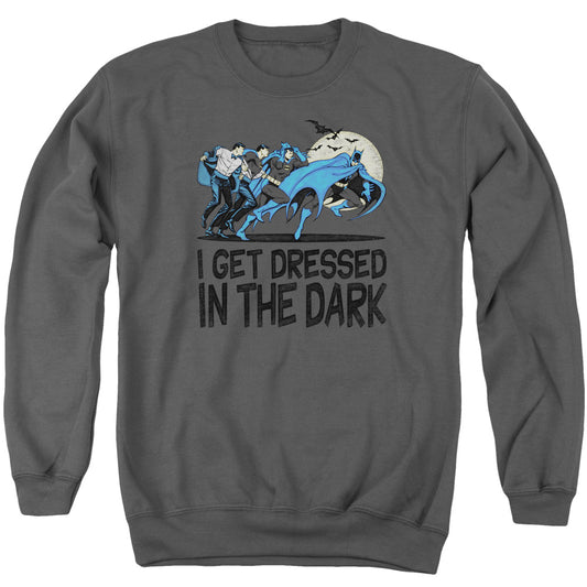 DC Comics Get Dressed Mens Crewneck Sweatshirt Charcoal