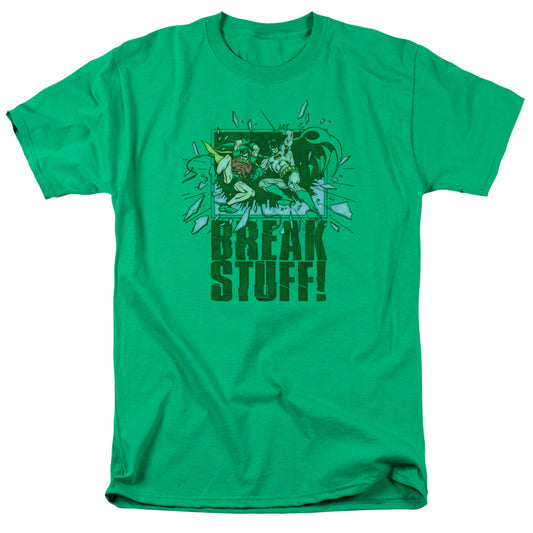 DC Comics Break Stuff Mens T Shirt Kelly Green