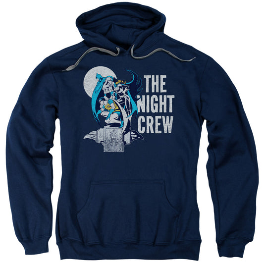 DC Comics Night Crew Mens Hoodie Navy Blue