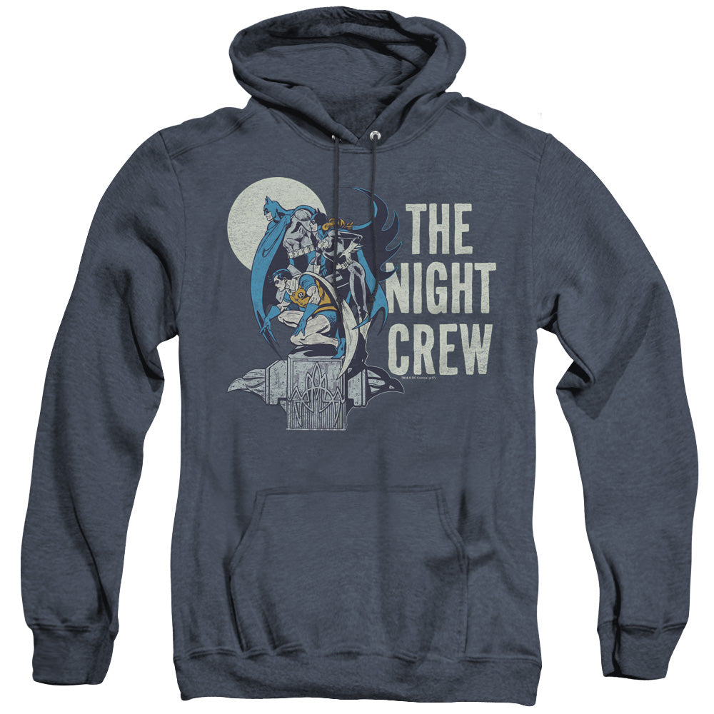 DC Comics Night Crew Heather Mens Hoodie Navy Blue