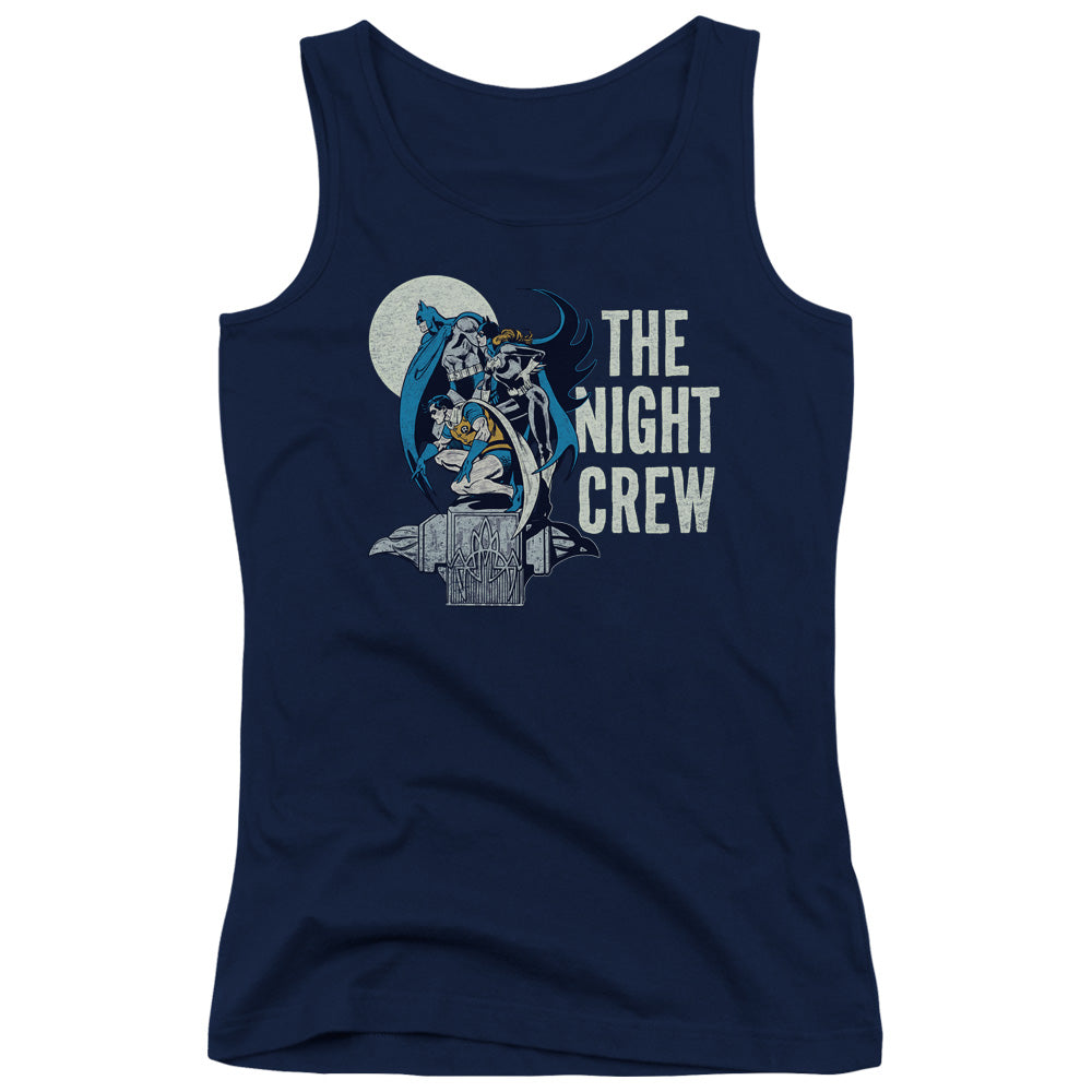 DC Comics Night Crew Womens Tank Top Shirt Navy Blue