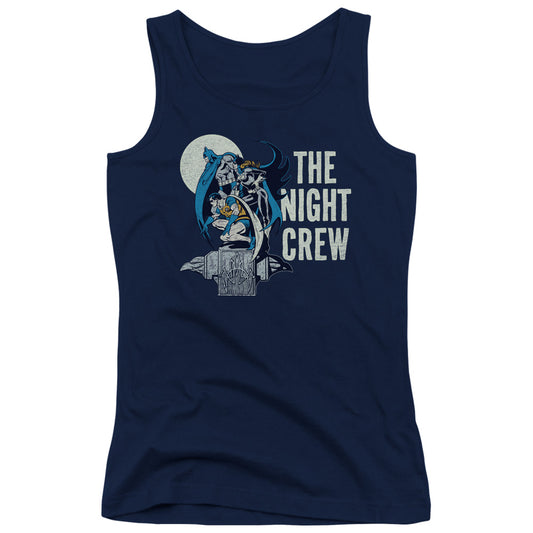 DC Comics Night Crew Womens Tank Top Shirt Navy Blue